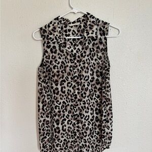 H&M Black and White Blouse with Sleeves